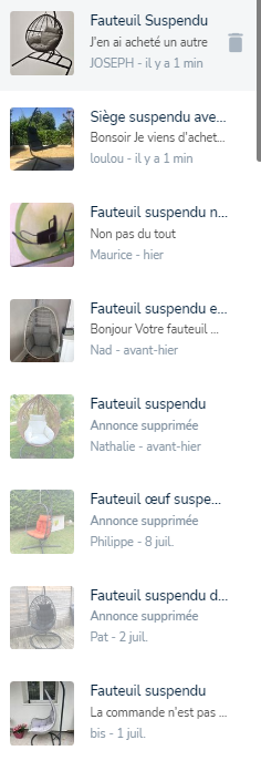 9 fauteuils sur le BC